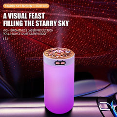 Wireless Car Air Humidifier Starry Sky Projector Lamp Portable Humidifier