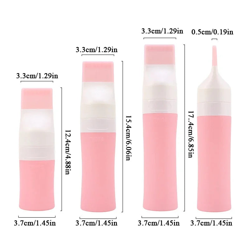 38/60/80ml Hair Dye Applicator Bottles Plastic Dyeing Shampoo Bottle Oil Comb Brush