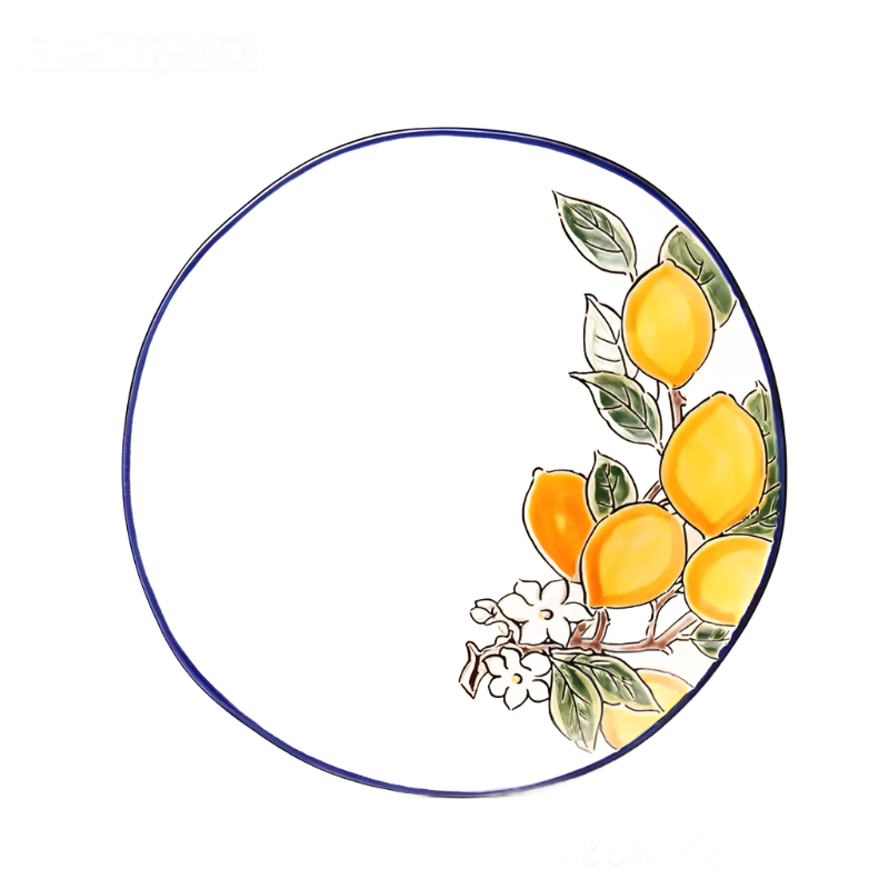 Nordic Ceramic Picnic Plate Hand-painted Pumpkin Dinner Plates