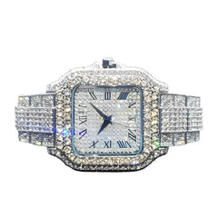 Men Big Watch Luxury Brand Full Diamond Street Hip Hop Style Quartz Watches