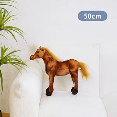 30/40/50cm Horse Plush Animal Stuffed Toys Simulation Realistic Stuffed Pillow Cute Soft Creative Hot Sale Huggable