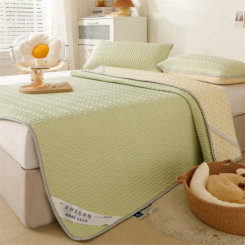 Summer Latex Bed Mat Bedding Set Cooling Bed Pad and Pillowcase Cold Sleeping Bedspread Bed Mat Cool Bedsheet