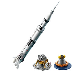 Apollo Saturn V Building Blocks Model Space Rocket Assembly Bricks Toys