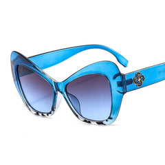 Fashion Cat Eye Sunglasses Women Men Gradients Lens PC Frame