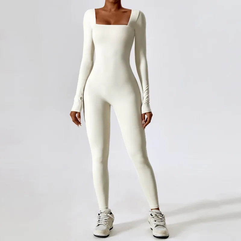 Women's Sportswear Yoga Fitness Jumpsuit One-piece Seamless Long Sleeve Sports Bodysuits