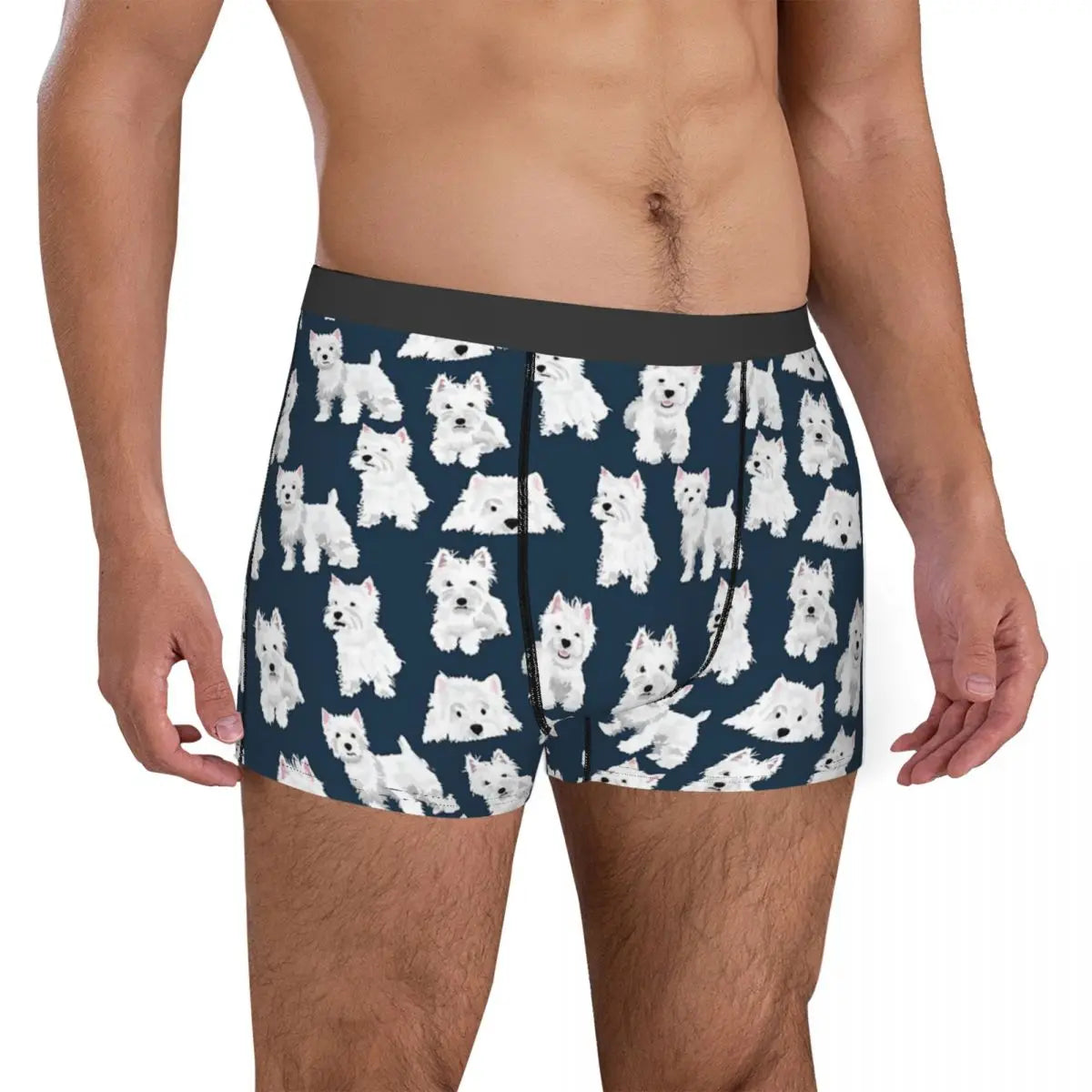 Boxer Westie Shorts Panties Briefs Men's Underwear West Highland Terrier Dog Cute Puppy Soft Underpants