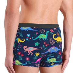 Cute Dinosaur Print Underwear Colorful Animal Pouch Hot Boxer Shorts Printed Boxer Brief Funny Males Panties Plus Size