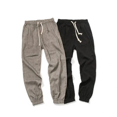 Japanese Slacks Plus Size Chinese Style Bloomers Men's Linen Pants Men's Cotton Linen Pant Learm Pants Leggings