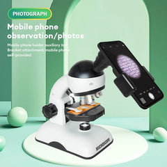 1200X HD Optical Bidirectional Light Microscope Kids Toy Kit Scientific Experiment Child STEM Educational Tool