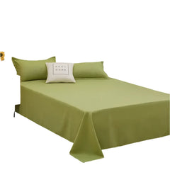 Luxury Bed Sheets Soft Comfortable Cotton Flat Sheet Solid Color Bedsheet