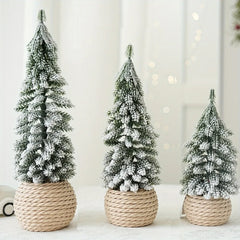 Mini Christmas Tree Artificial Small Snow Pine Xmas Tree Decorations New Year Party Ornaments