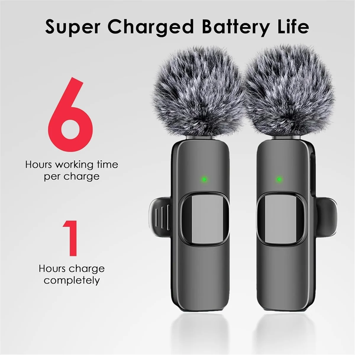 3 in 1 Wireless Lavalier Microphones for IPhone, Android, Camera, USB-C Microphone, Mini Microphone with Noise Reduction