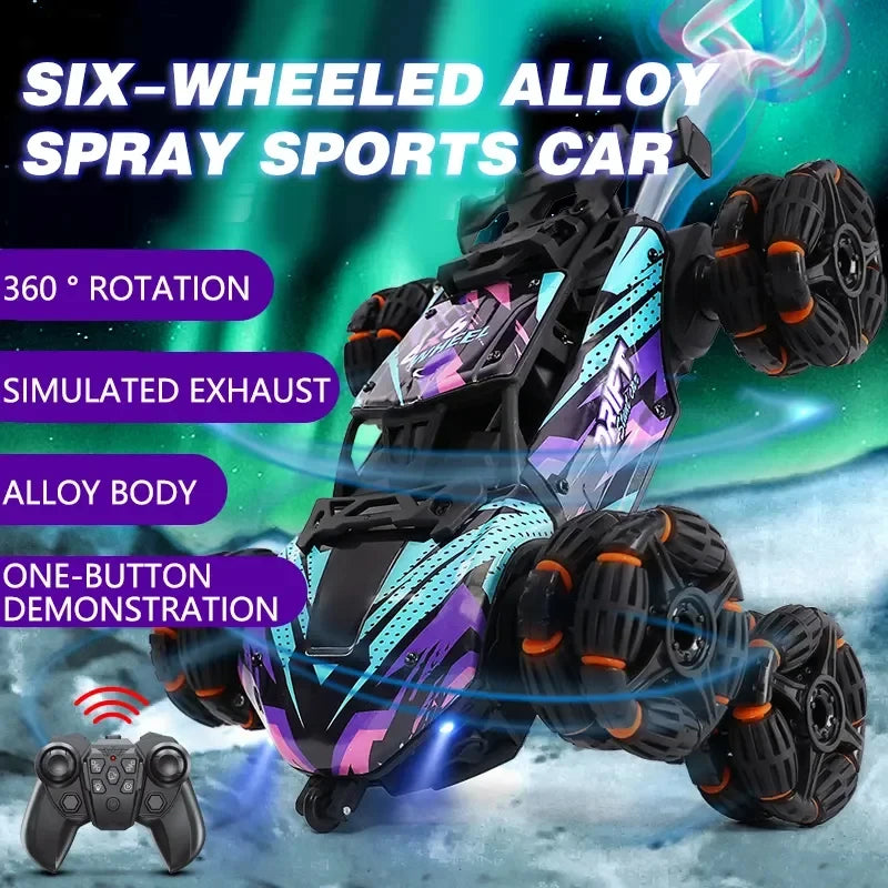 Six Wheels RC Car Toy Spray Twisting Stunt Drift Car Remote Controlled Cars RC Toys