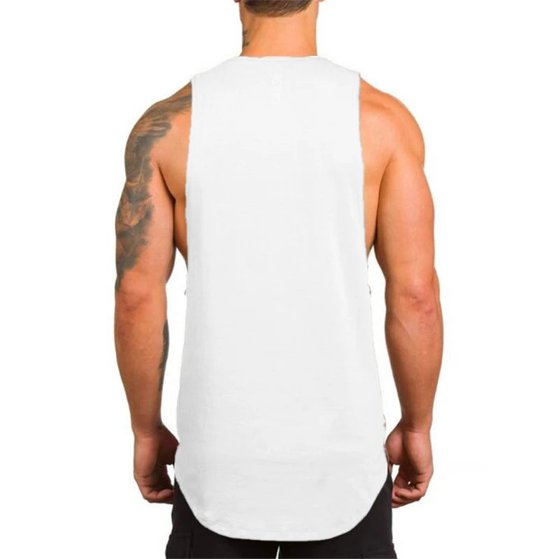 Sport V-Neck Vest Gym Bodybuilding Fitness Tanks Top Men's Clothing