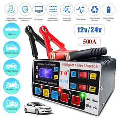 500A High-Power Car Battery Charger