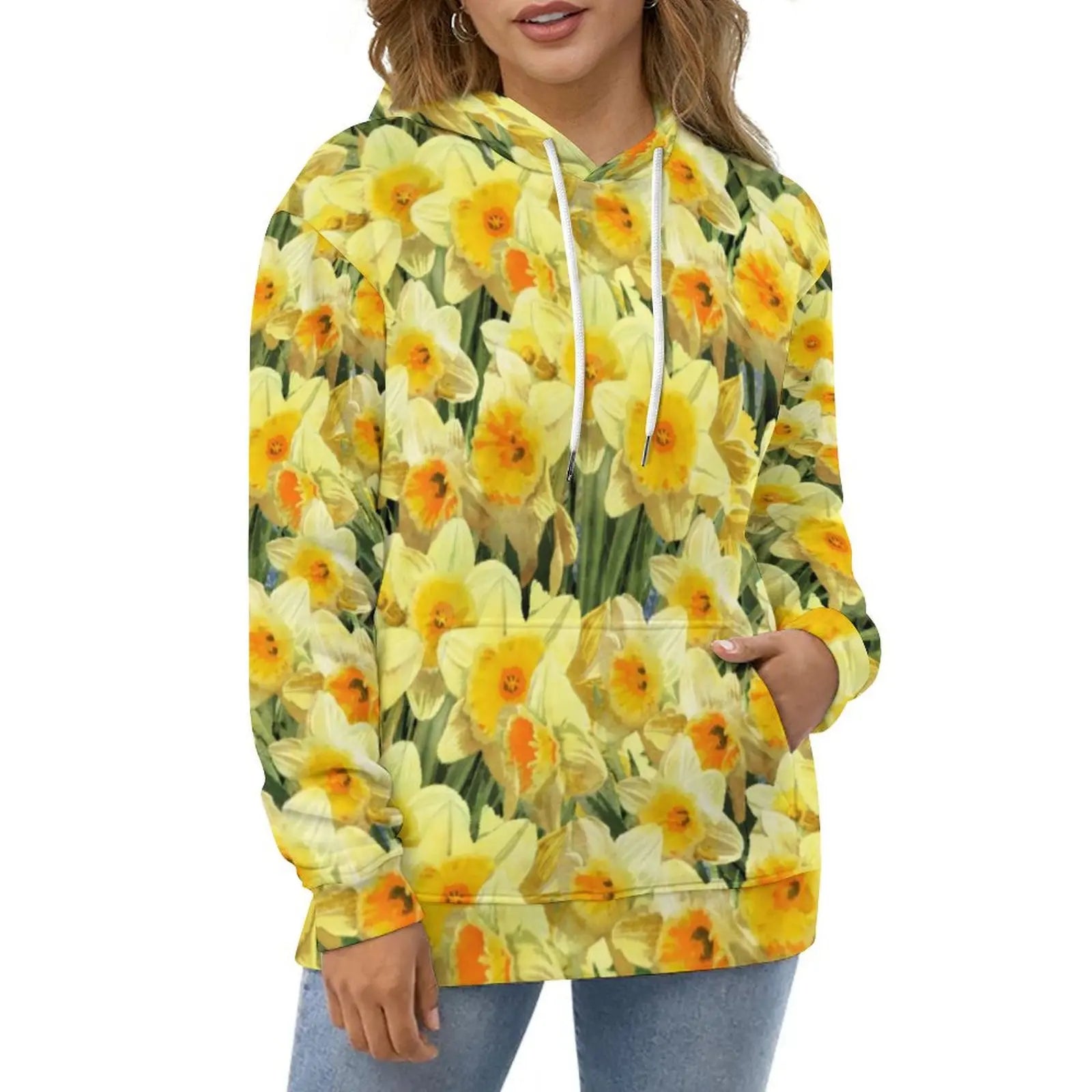 Hawaiian Hibiscus Flower Hoodies Tropical Floral Print Hip Hop Casual Hoodie