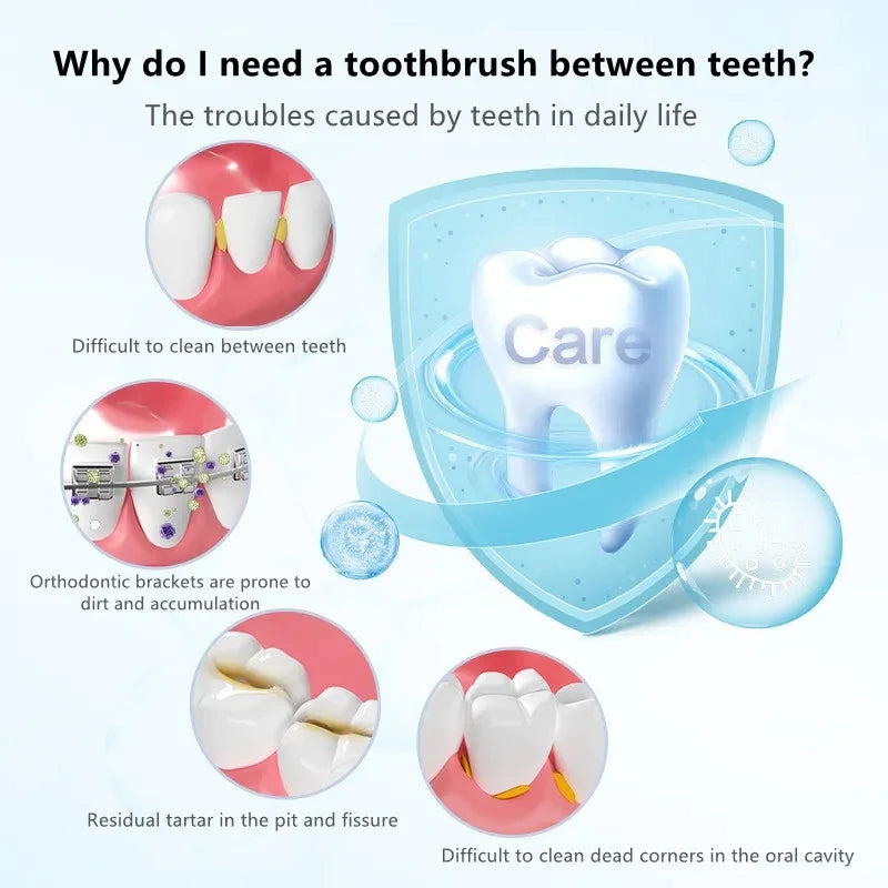 Teeth Whitening Interdental Cleaners Orthodontic Dental Tooth Brush Oral Hygiene Tool