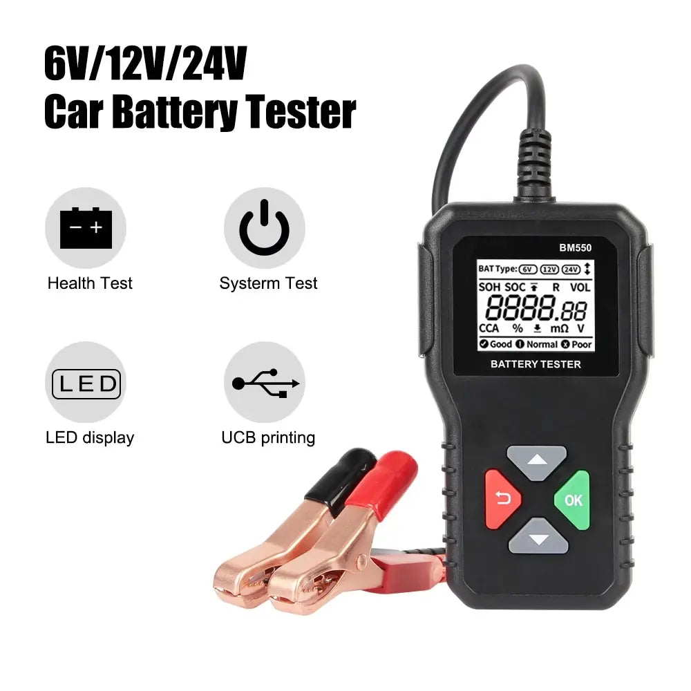 Car Battery Tester Auto Battery Analyzer BM550 Black