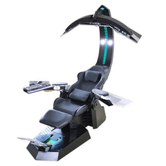 Modern swivel support 3 monitors predator cockpit simulation gaming chair