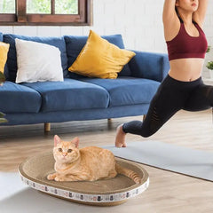 Scratching Board For Cats | Indoor Cat Furniture Scratch Post Oval-shaped Durable High-Density Cat Scratcher pet supplies