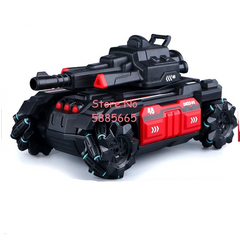 Omnidirectional Driving Remote Control Tank Car 2.4G Smart DEMO Turret Rotation Launch Water Bombs 360° Drift Tank Stunt RC Car