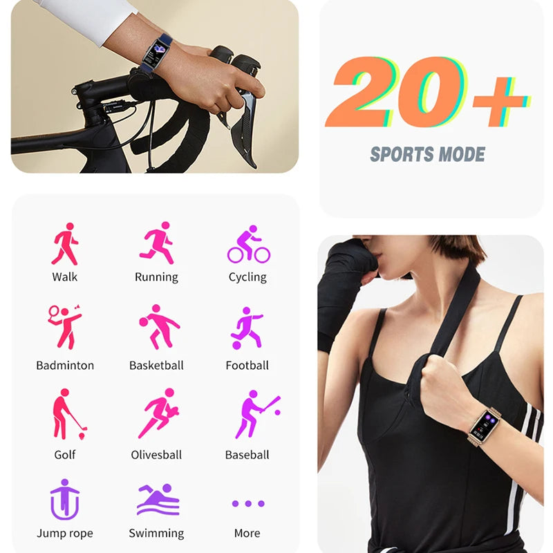 Xiaomi Sports Smart Watch Men Women Full Touch Fitness Tracker IP67 Waterproof Smartwatch For Huawei Xiaomi Phone