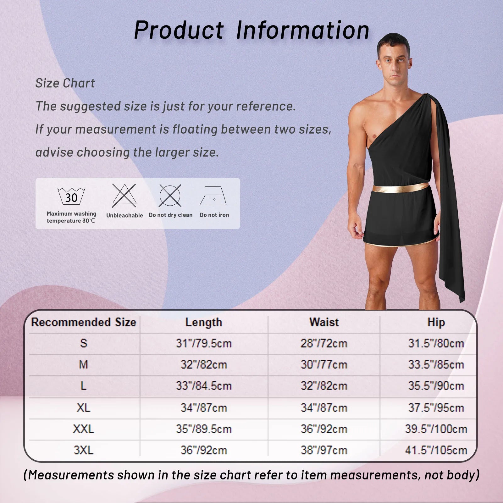 Men's Ancient Greek God Gladiator Role Play Costume One Shoulder Strap Skirt Mr Toga Halloween Carnival Theme Party Cosplay Suit