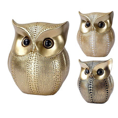 Owl Garden Ornaments Statue Resin Decoration Small Animal Figurines For Living Room Bedroom Office