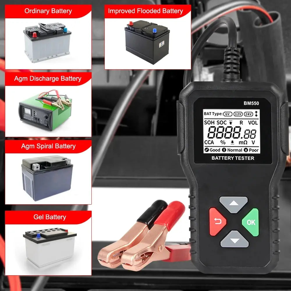 Car Battery Tester Auto Battery Analyzer BM550 Black