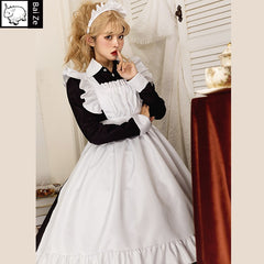 Baize Cartoon Original Authentic for Men Maid Costume Two-Dimensional Clothes Black and White