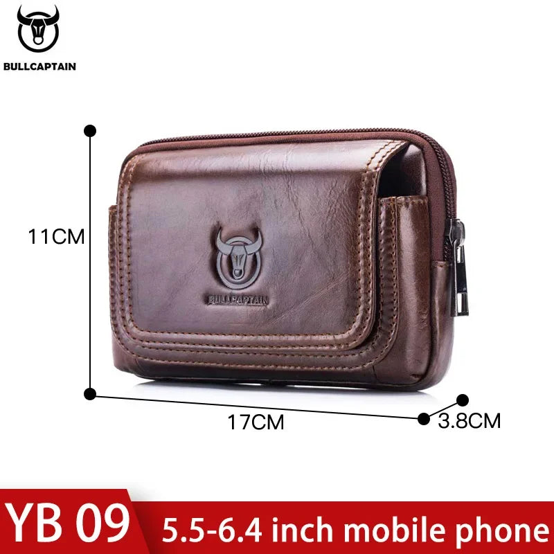 MEN'S Leather BELT WAIST Bag Military Fanny PACK Molle Small Money Phone WAIST PACK Bum Pouch PURSE