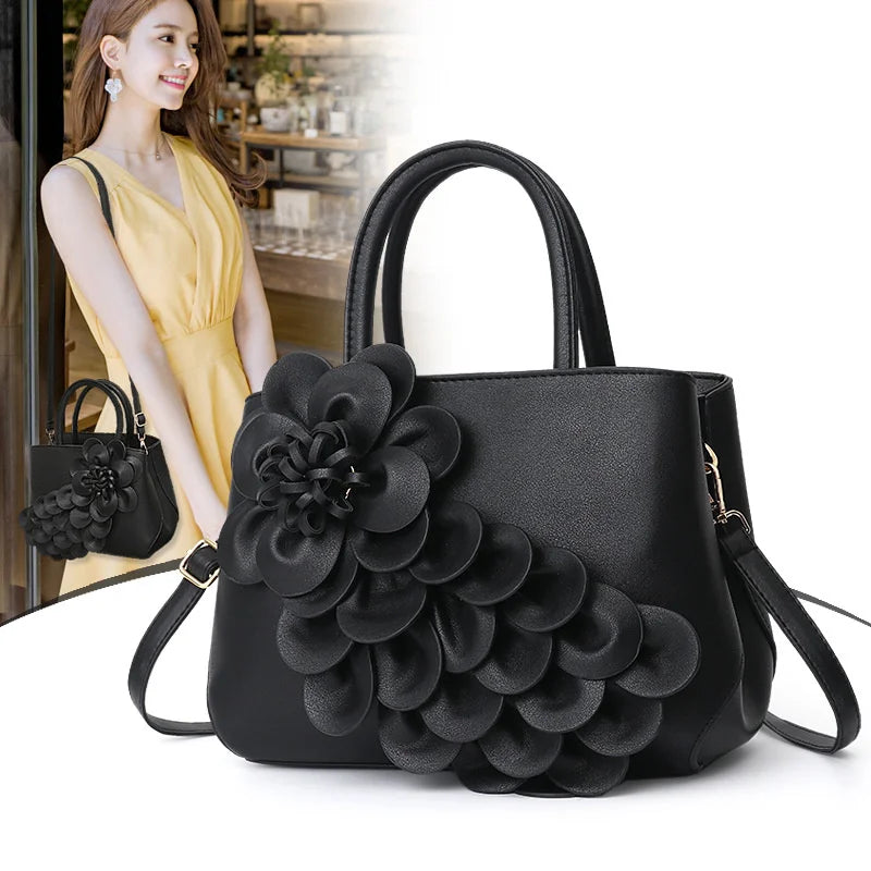 Women Leather Handbag Pu Big Casual Large Capacity Shoulder Bag