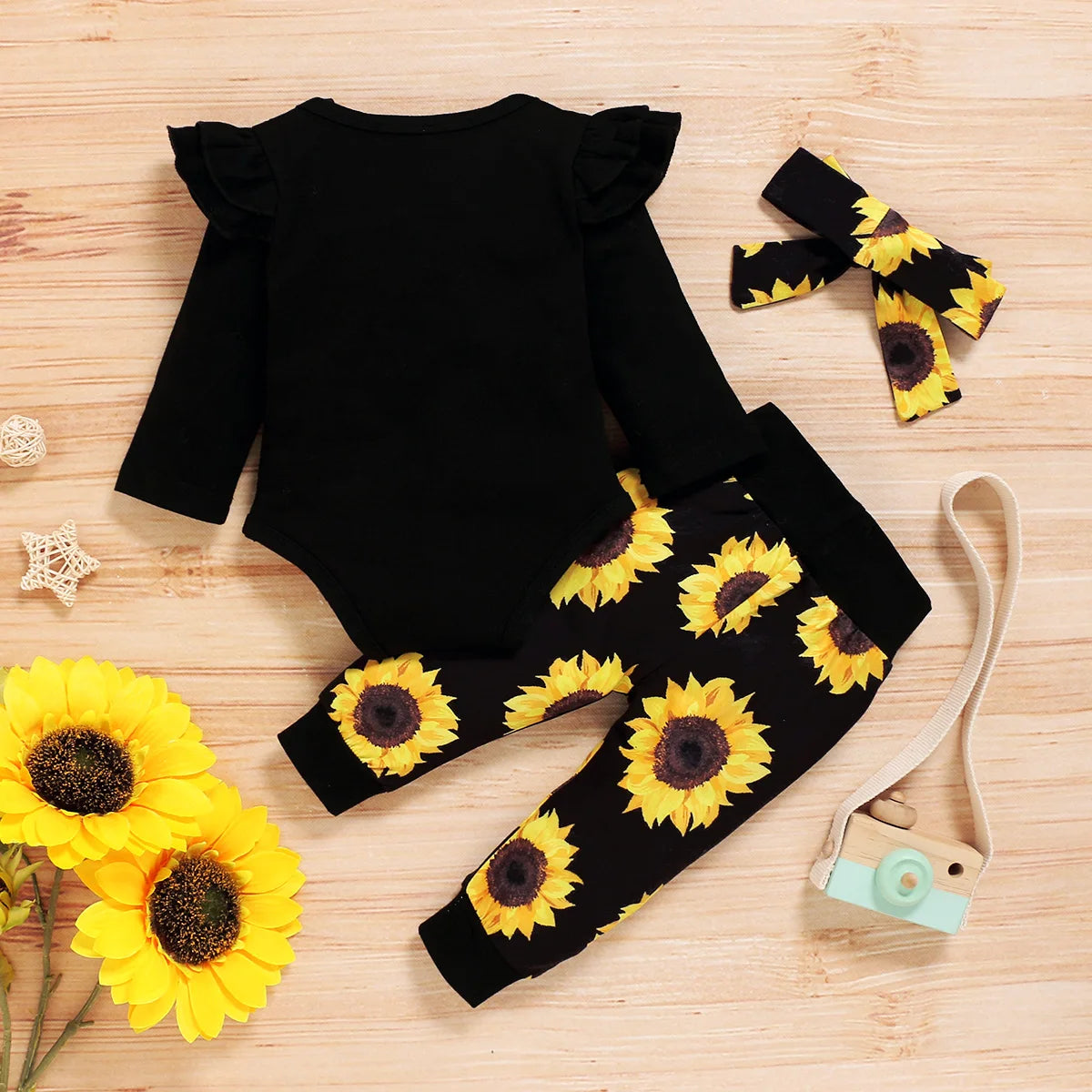 baby girl long-sleeved T-shirt shirt and trousers set