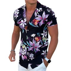 Men's Shirts Aloha Shirt Floral Print Outdoor Street Short Sleeve Button Clothing Fashion Design Casual Breathable