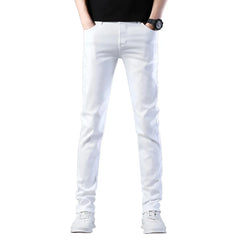 Men's Fashion Brand Elastic Slim Fit Denim Long Pants