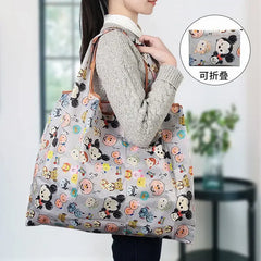 Disney Women's Tote Bags Mickey Mouse Donald Duck Cartoon Waterproof Shopping Bag