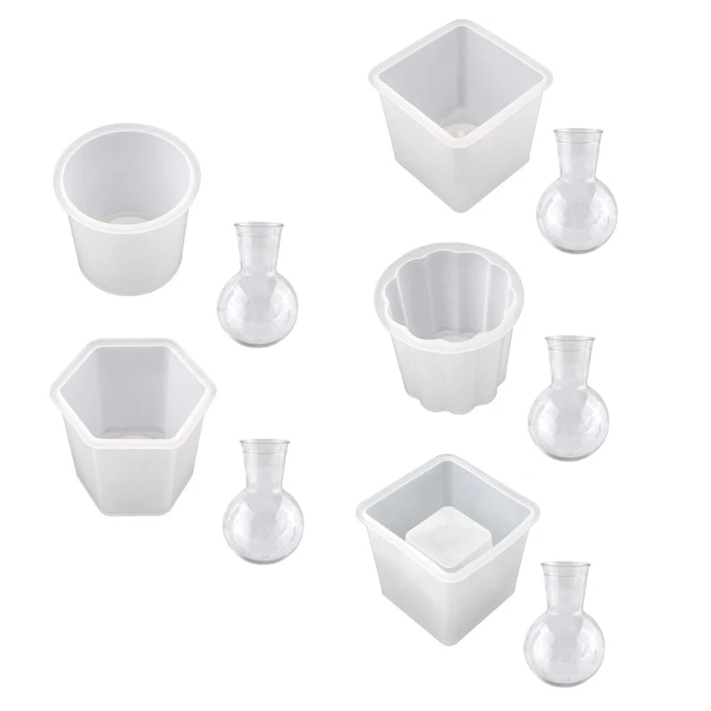 Plant Propagations Station Resin Mold Base Mold Desktop Hydroponics Planter Silicone Mold Set