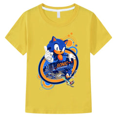 Sonic The Hedgehog 3 Cotton T-shirts Children Fashion Casual Top Boys Girls Short Sleeve Tees Cool Kids Essential Tshirt Clothes