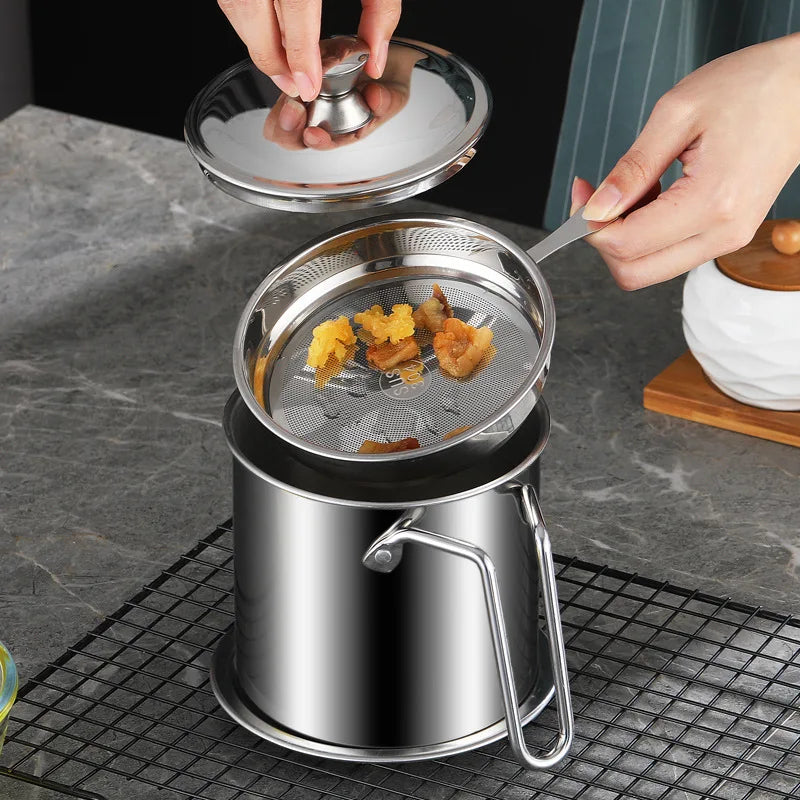 Stainless Steel Deep Frying Pot Tempura French Fries Fryer Strainer