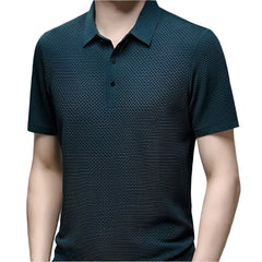 Men's Short Sleeve T-shirt Cool and Breathable POLO Shirt Business Casual Sweat-absorbing Top