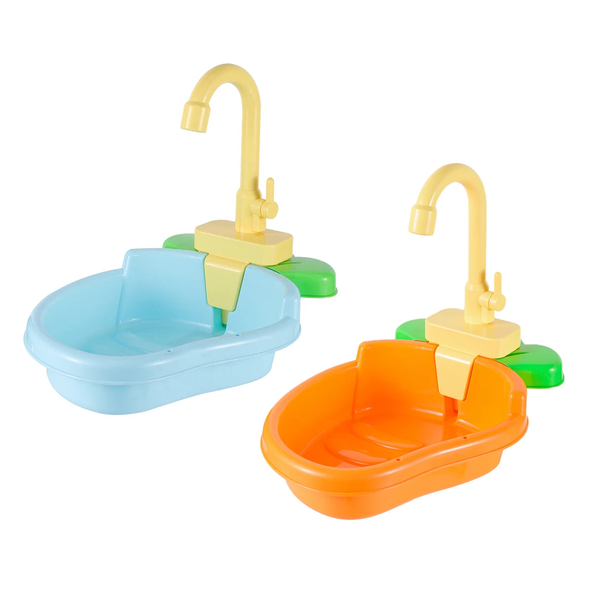 Plastic Parrot Bath Basin Automatic Bath Box Small Bird Cage Bathroom Multi-Functional Bird Toy Bath Basin Set