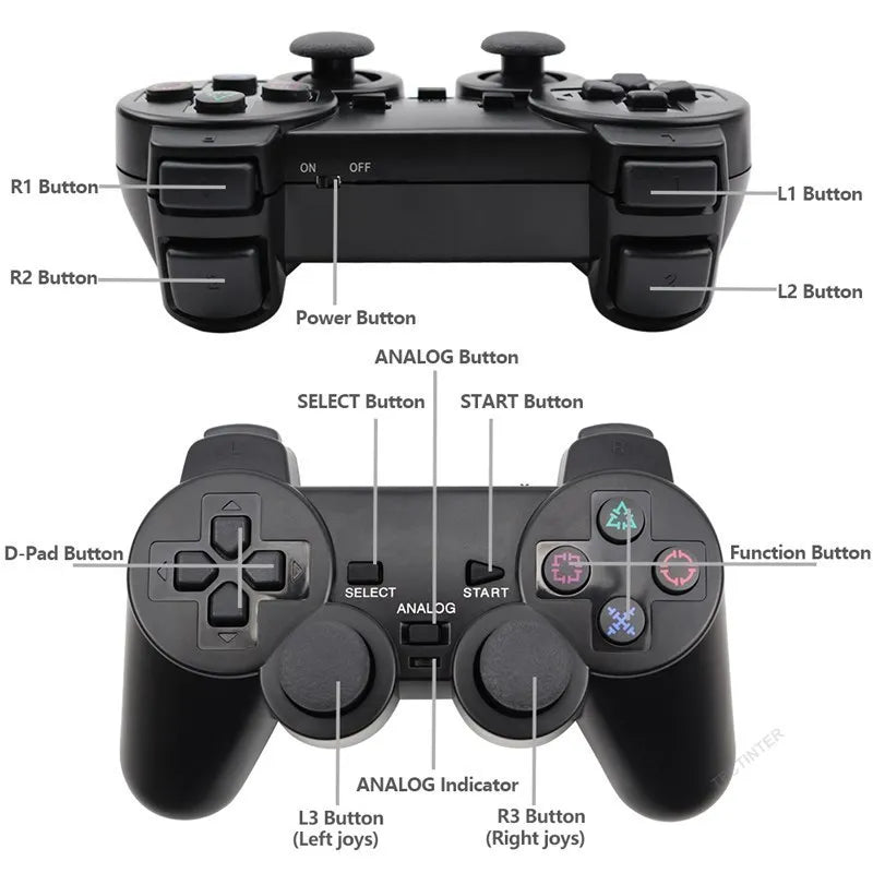 Wireless Controller For PS2/PS1 Gamepad Dual Vibration Shock For Sony Playstation 2 Joypad Joystick Controle USB PC Game Console