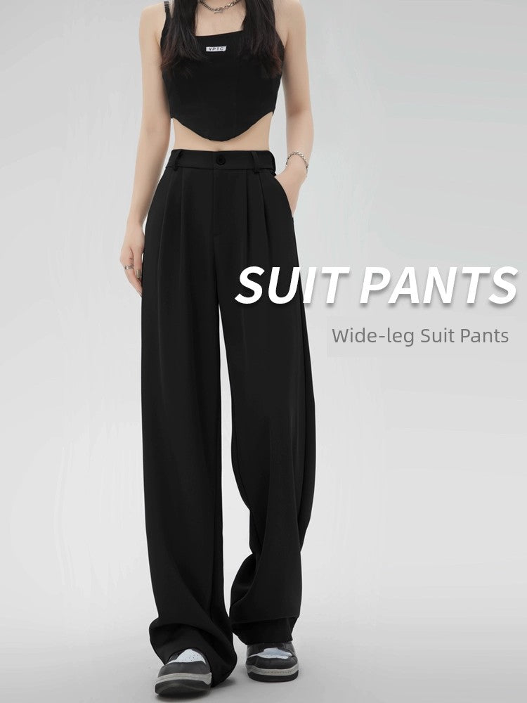 Lazy Spring & Fall Summer High Waist Plus Size Casual Suit Pants