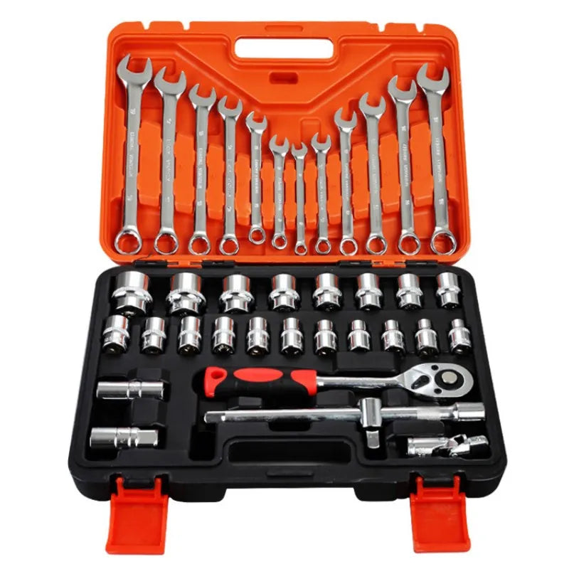 HILIXUN Gift tool set, household hardware, manual tool set, car maintenance set, toolbox