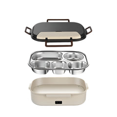 Electric Heated Lunch Boxes Stainless Steel Food Insulation Bento Lunch Box Home Car Keep Warm Lunch Box 1.2L, 12V/220V