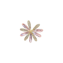 Crystal Daisy Flower Brooches Pins For Women Elegant Temperament Trendy Brooch