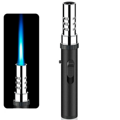 Metal Turbo Torch Gas Lighter Outdoor Windproof Straight Flame Cigar Lighter Camping