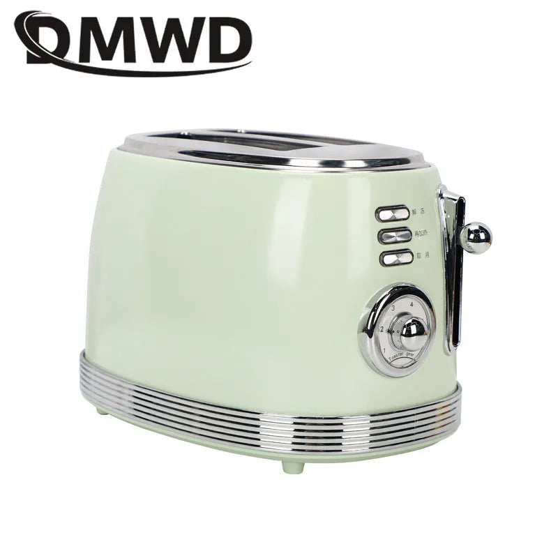 DWMD Household Electric Toaster Stainless Steel Bread Maker