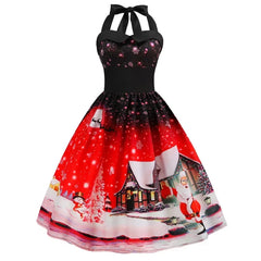 Goth Halloween Christmas Costumes for Women Vintage Dress