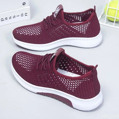 Women Flat Casual Shoes Fashion Breathable Mesh Vulcanized Shoes Women Sneakers